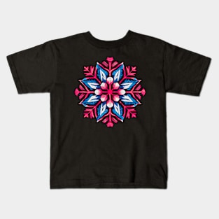 Colorful Abstract Snowflake || Vector Art Kids T-Shirt